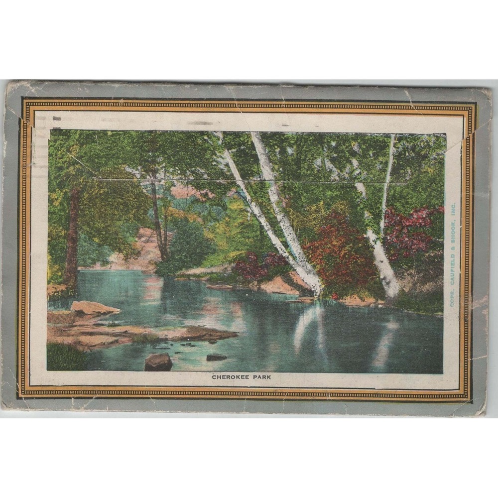 Louisville Kentucky KY Souvenir Postcard Folder 1936 Municipal Bridge Caufield - Picture 2 of 2